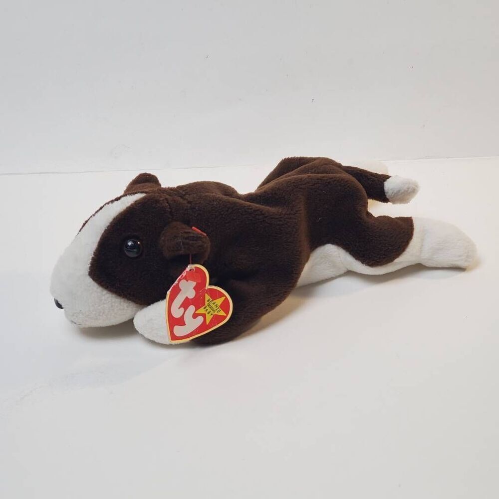 Ty Beanie Baby BRUNO the Dog Stuffed Animal Toy
